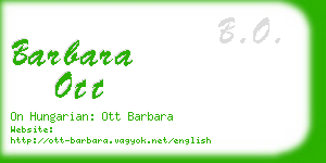 barbara ott business card